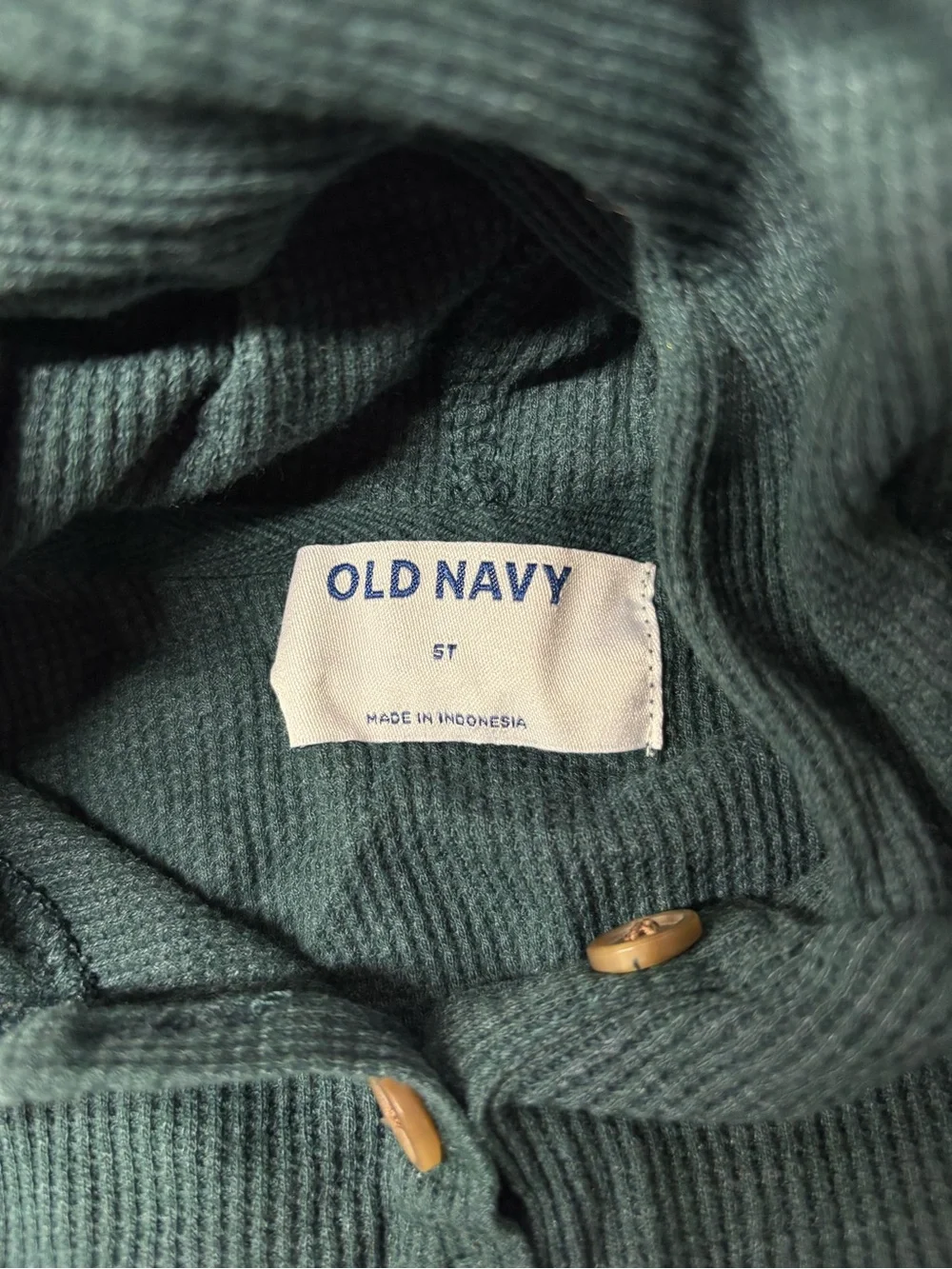 Old Navy Women's Teal Hooded Waffle-Knit Pullover thin Sweater